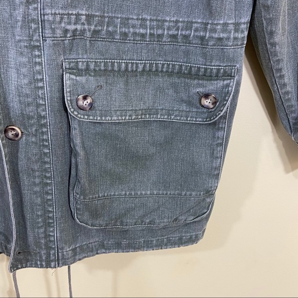 Eddie Bauer Men Green Denim Carpenter Jacket Coat - Picture 4 of 16